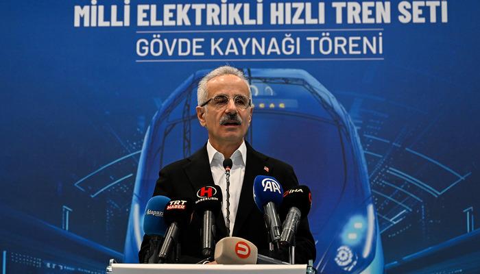 Yüksek hızlı ulusal ve ulusal elektrikte trenler seti için ilk kaynak! Bakan Uraloloğlu: “Tarihte Notlar Düşüyoruz”