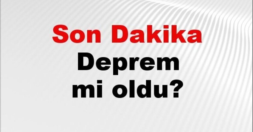 Deprem mi oldu? AFAD’dan son depremler 28 Kasım 2025!